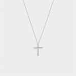 White Gold 0.50CT Lab Grown Diamond Womens Cross Pendant