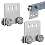 2PCS 4 Wheel Trolley Assembly Rollers Four Bearing Trolley Assembly For 1-5 8" Wide And All 1-5 8" Or Taller Strut Channel