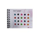 Atcusa Lady Fashion Premium Spiral Book Round Multicolored Bindi With Crystals - Temporary Tattoo body Art jewel - Various Sizes