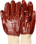 Pioneer Gorgon Brown Heavy Duty Pvc Glove Knit Wrist