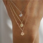 Custom Engraved Paw Print Necklace With Name Personalized Stainless Steel Pet Memorial Pendant Jewelry Graphic Pattern - Unique 