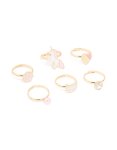 Kids Gold Cat & Unicorn Rings 6-PACK