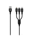 Volkano On-the-go USB To 3 In 1 Braided 1M Cable