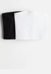 2-PACK Short Tube Tops - Black White