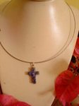 Sodalite Cross Choker SQ134