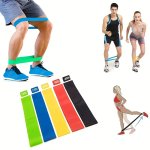 1 5PCS Premium Elastic Resistance Bands For Yoga Pilates And Home Workouts - Strengthen And Tone Your Body With Ease
