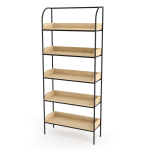 Leah Steel Pipe Display Shelf - White Oak