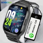 Senbono 2024 New Amoled Smart Watch With Wireless Make Or Answer Call Full Touch HD Screen Alway On Display Clock Custom Dials S