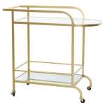 Goldair Gold Mirror Drinks Trolley