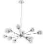 Bright Star Lighting Polished Chrome Pendant With Clear Glass