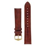 Ascot English Leather Watch Strap In Gold Brown - 20MM Gold