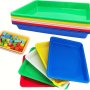 10PCS Multicolor Plastic Trays Organizing Storage Tray For Craft Diy Projects Painting Beading Classroom And Home Use Durable And Stackable