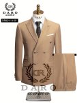 Men's Solid Casual Double-breasted Blazer Fashion Tailored Fit Suit Coat With Notch Lapels For Business And Daily Wear