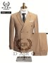 Men's Solid Casual Double-breasted Blazer Fashion Tailored Fit Suit Coat With Notch Lapels For Business And Daily Wear