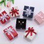 1PC Letter Bow Jewelry Box Necklace Earrings Valentine's Day Gift Box Elegant Upscale Display Storage Package Supplies