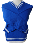 Genius Royal Blue And White Striped Long Sleeve School Jersey - Unisex