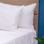 Exclusive Collection 1000 Thread Count Cotton Rich Two Line Satin Stitch DUVET COVER SET - White - Super King 260 X 240CM