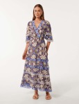 Natalia Tiered Trim Skater MINI Dress - 16 Dark Newport Palm