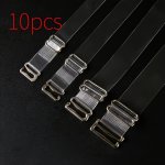 10PCS Transparent Shoulder Straps Metal Buckle Invisible Adjustable Underwear Straps Women's Lingerie & Underwear Accessories