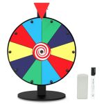 12 Inch 10 Slot Prize Wheel Spinning Wheel For Prize Prize Wheel Spinner With Stand Tabletop Spinner Wheel With Dry Erase Marker