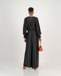 Black Satin Formal Dress - L