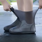 Silicone Shoe Covers 1 Pair - Waterproof Rainproof Reusable Non-slip Overshoes Outdoor Rain Gear For Men And Women Durable Elast