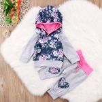 Navy Grey Floral 2 Piece Set