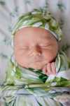 Wrap Set Swaddle Set Monster Leaf Print