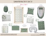 Cot Duvet Bedding Gender Neutral Dotty Leaf Set