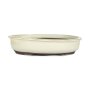 Japanese Shiro Glazed Oval Container - Large 420 L X 345 W X 90MM H