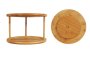 Kitchen Multifunctional Lazy Susan Bamboo 2 Tier Tray 26X18CM