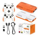 Jsaigamams X10 Pro Retro Game Stick 4K HDMI Plug & Play Retro Gaming Console 128GB Storage 2 Wireless Controllers For Tv
