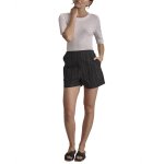 Eyelet Woven Shorts -black