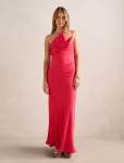 Violetta Cowl Neck Maxi Dress - 18 Raspberry