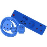 Electricmate Schuko & Euromate Colour Combo Pack Blue
