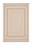 Turkish Beige Living Area Rug - Jute Greek Border Design 160X230CM