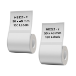 NB223 - - B1 B21 B3S B4 - 50X40MM - 180 White Labels 2