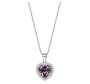 Cde 925 Sterling Silver Birthstone Heart Necklace With Swarovski Crystals - Alexandrite