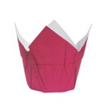 Cerise Lined Tulip Cupcake Casings