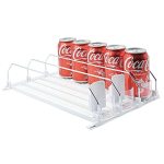 Drink Organizer For Fridge-white Automatic Pusher Glide 12OZ 16OZ 20OZ-SODA Dispenser For Fridge-holds Up To 15 Cans