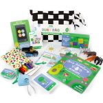Bapronbaby Feeding Littles Busy Bag Black Checkerboard - Toddler Travel Activity Kit Restaurant Activity Kit For Independent And