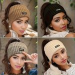 Elegant Knit Headband For Women - Cozy Ear Warmer Solid Color Cotton Fashionable Winter Accessory