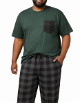 Mens Patch Pj Top Green - 7XL Green