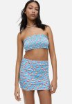 Gathered Swim Skirt - Turquoise Butterflies
