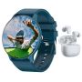 Men's Android & Ios Compatible Smartwatch With Auto-pair Bluetooth Earbuds
