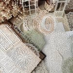 10PCS PACK Vintage Lace Hollow Material Paper Decorative Scrapbooking Diary Album Hand Made Collage Material Background Paper Ju