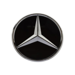 Mercedes Centre Wheel Hub Cap 75MM - Single Black Chrome