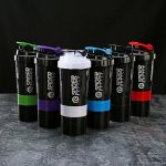 500ML Bpa-free Fitness Shaker Bottle Gym Drink Cup - Black