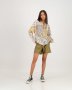 Ladies Bandana Print Mesh Bomber Jacket - L