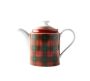 Red Tartan Tea Pot